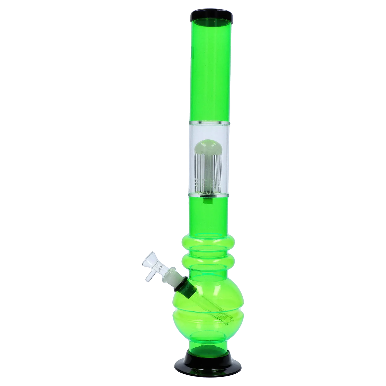 JM Plastics Bubble Base with Glass Perc Acrylic Water Pipe