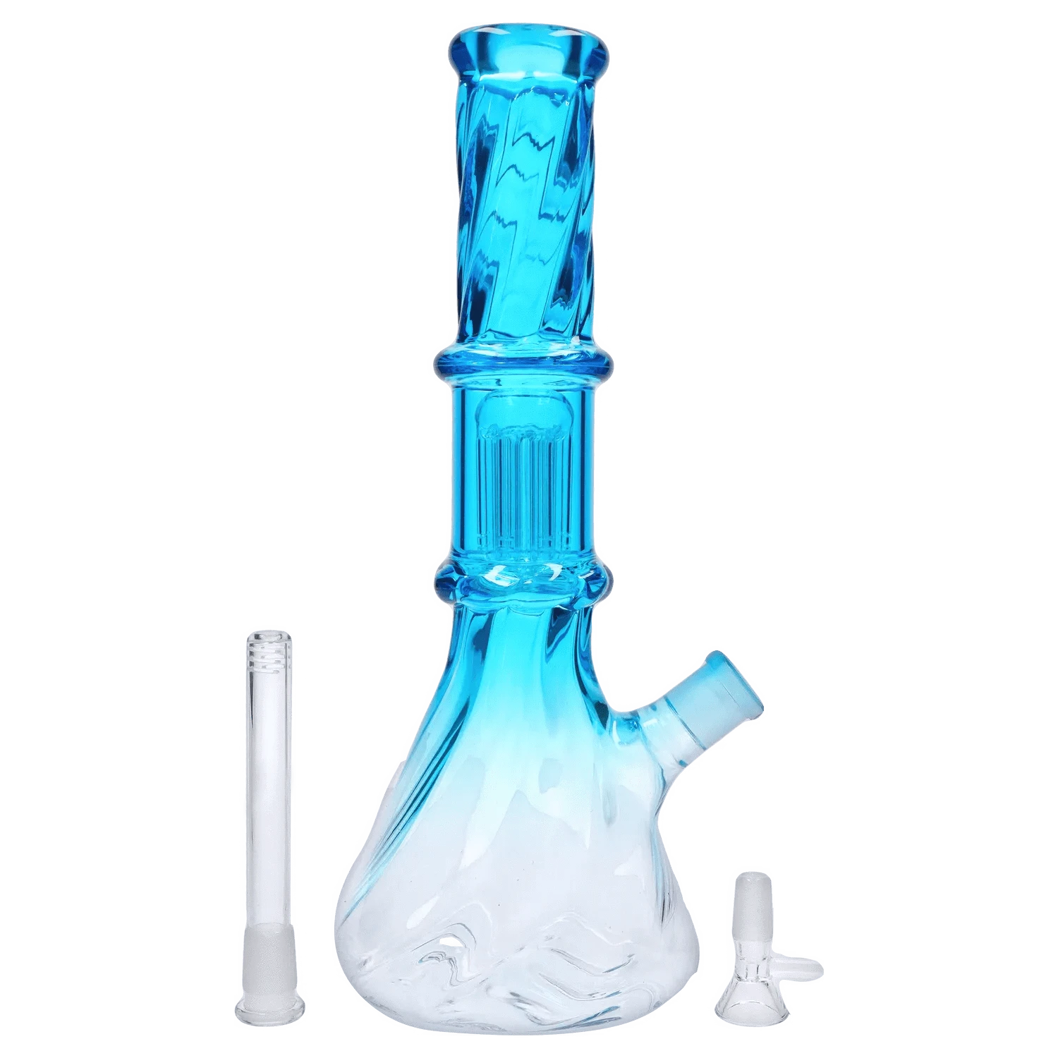 DHC Twisted Neon Beaker with Tree Perc