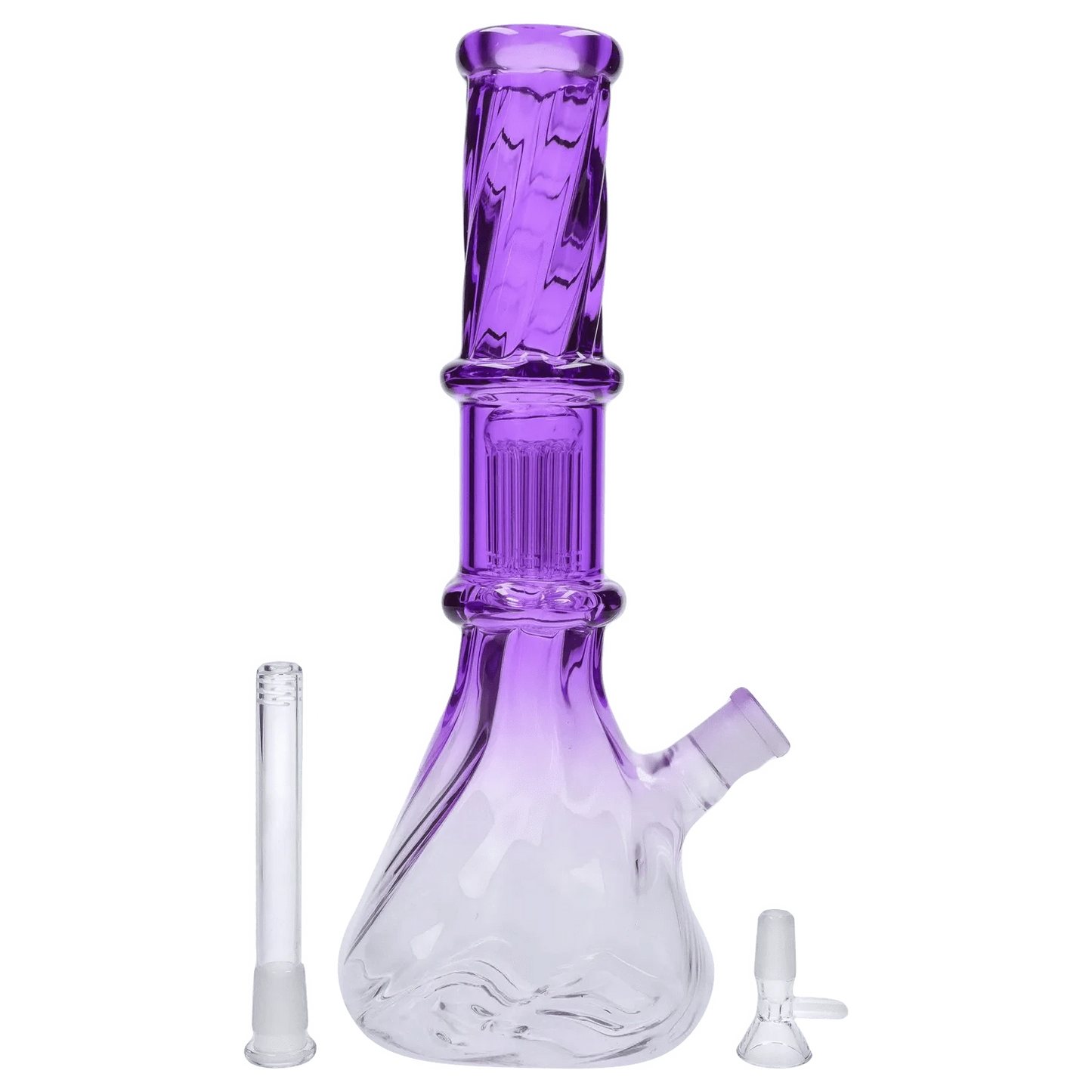 DHC Twisted Neon Beaker with Tree Perc