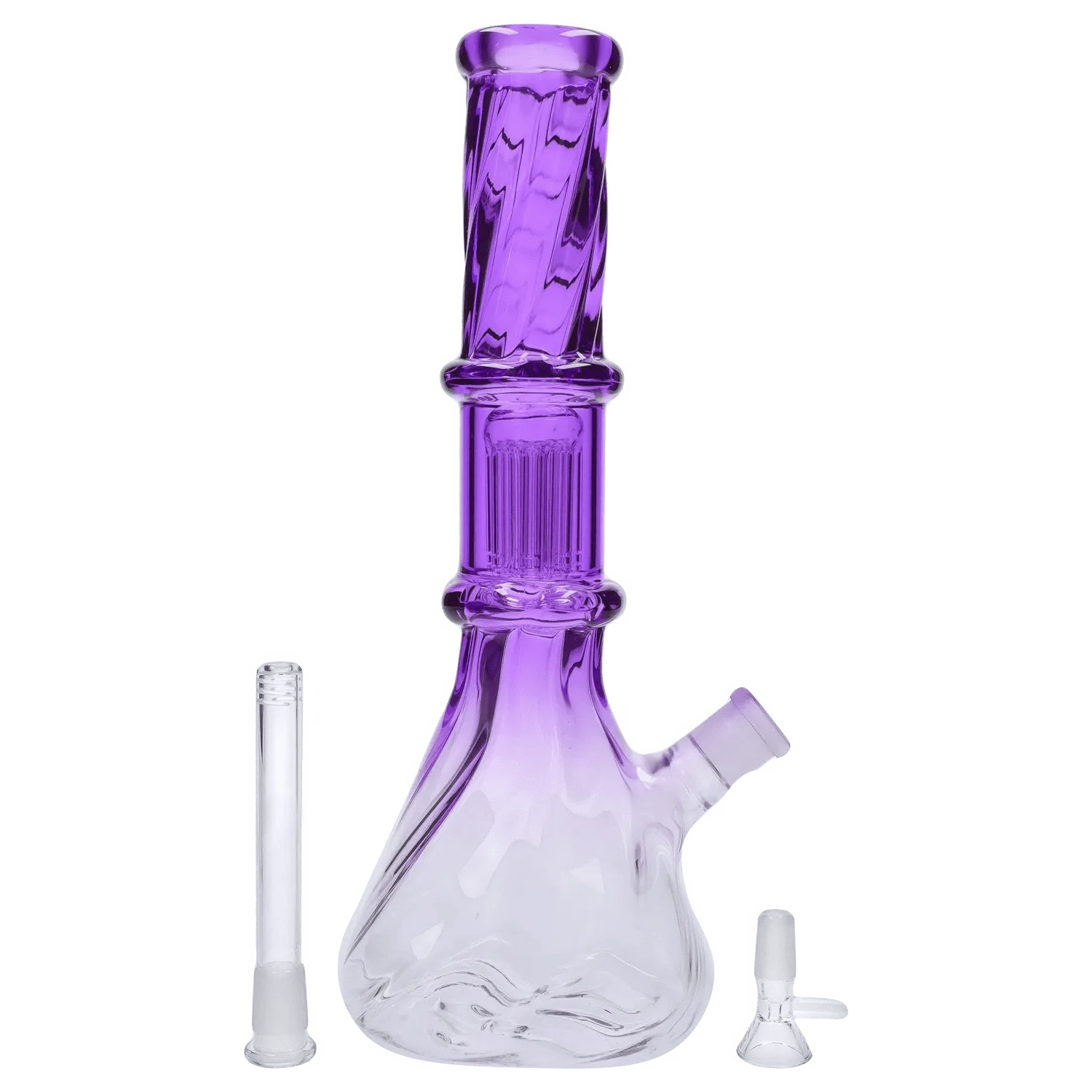 DHC Twisted Neon Beaker with Tree Perc