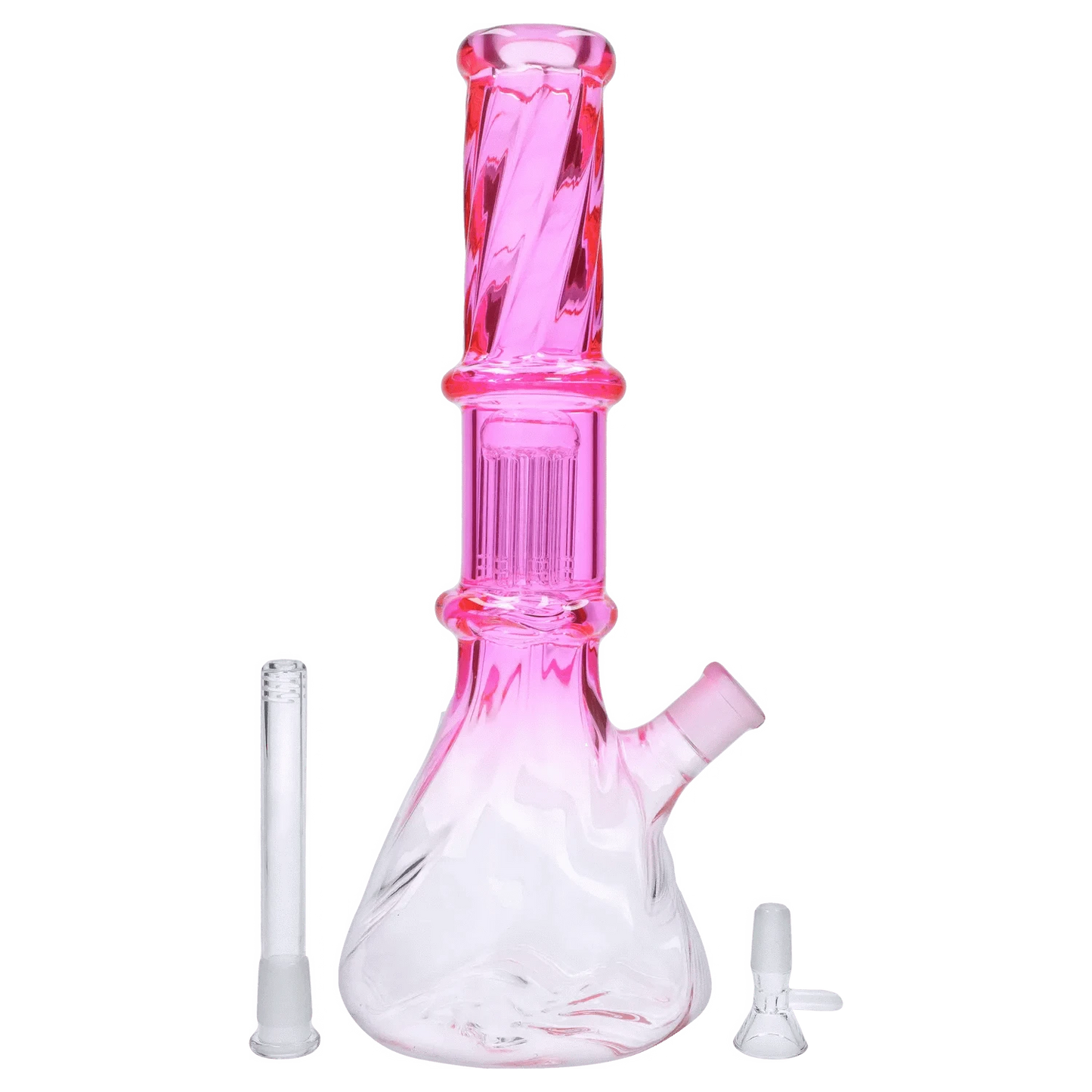 DHC Twisted Neon Beaker with Tree Perc