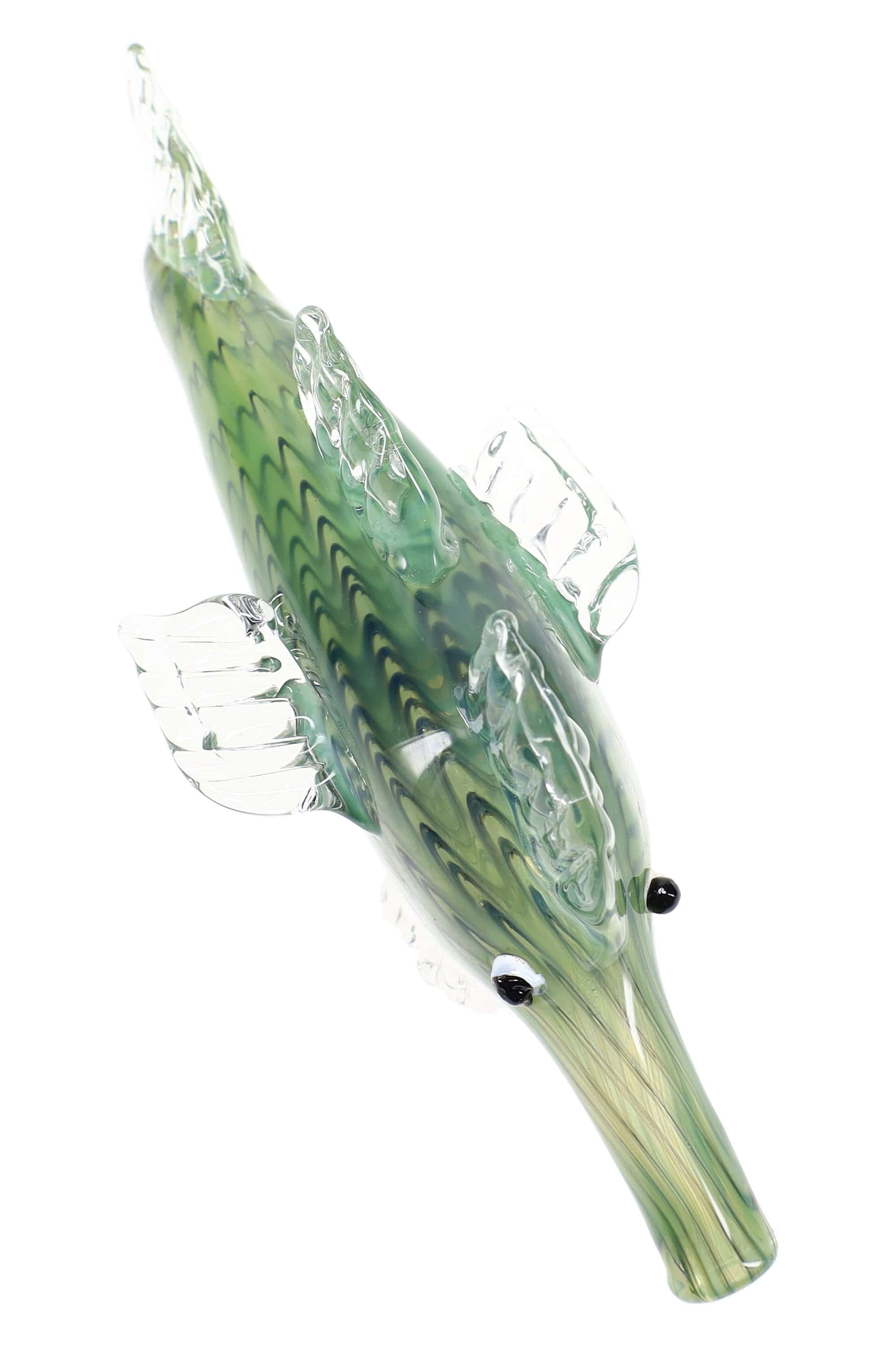 Primate Glass Silver Fumed Color-Changing Glass Shark Pipe “Reef Ripper” – Assorted Colors