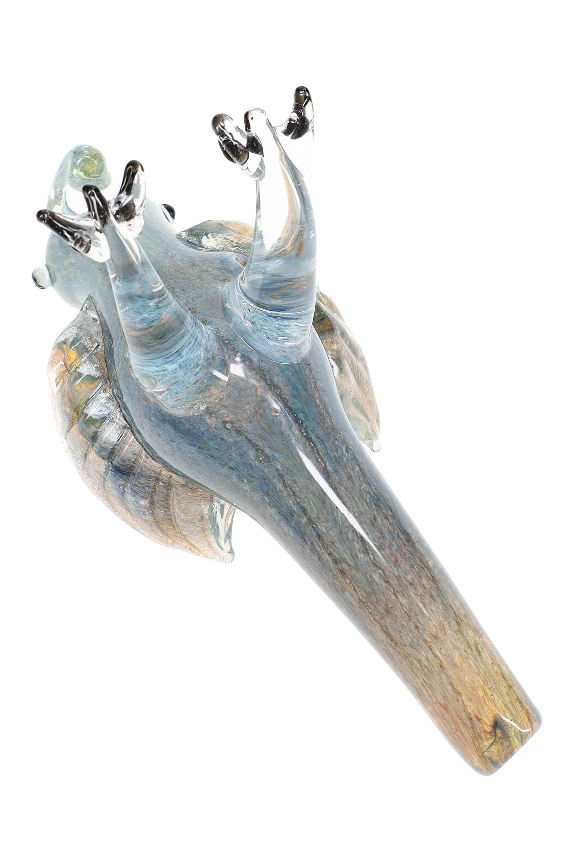 Primate Glass Silver Fumed Color-Changing Glass Bird Hand Pipe “Songbird” – Assorted