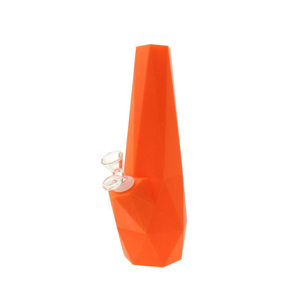 Daily High Club Water Pipe Neon Orange Silicone Water Pipe Diamond