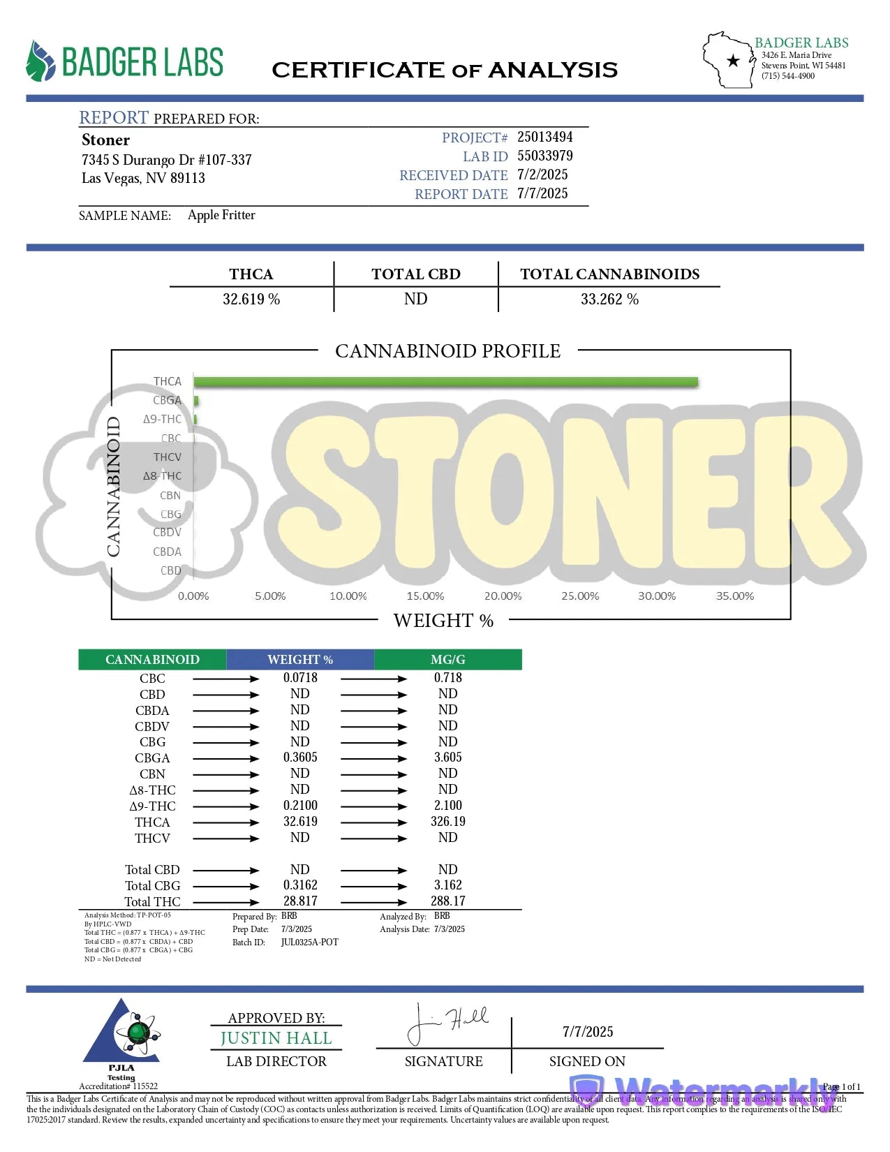 Stoner Apple Fritter THCA Flower - Stoner Classic