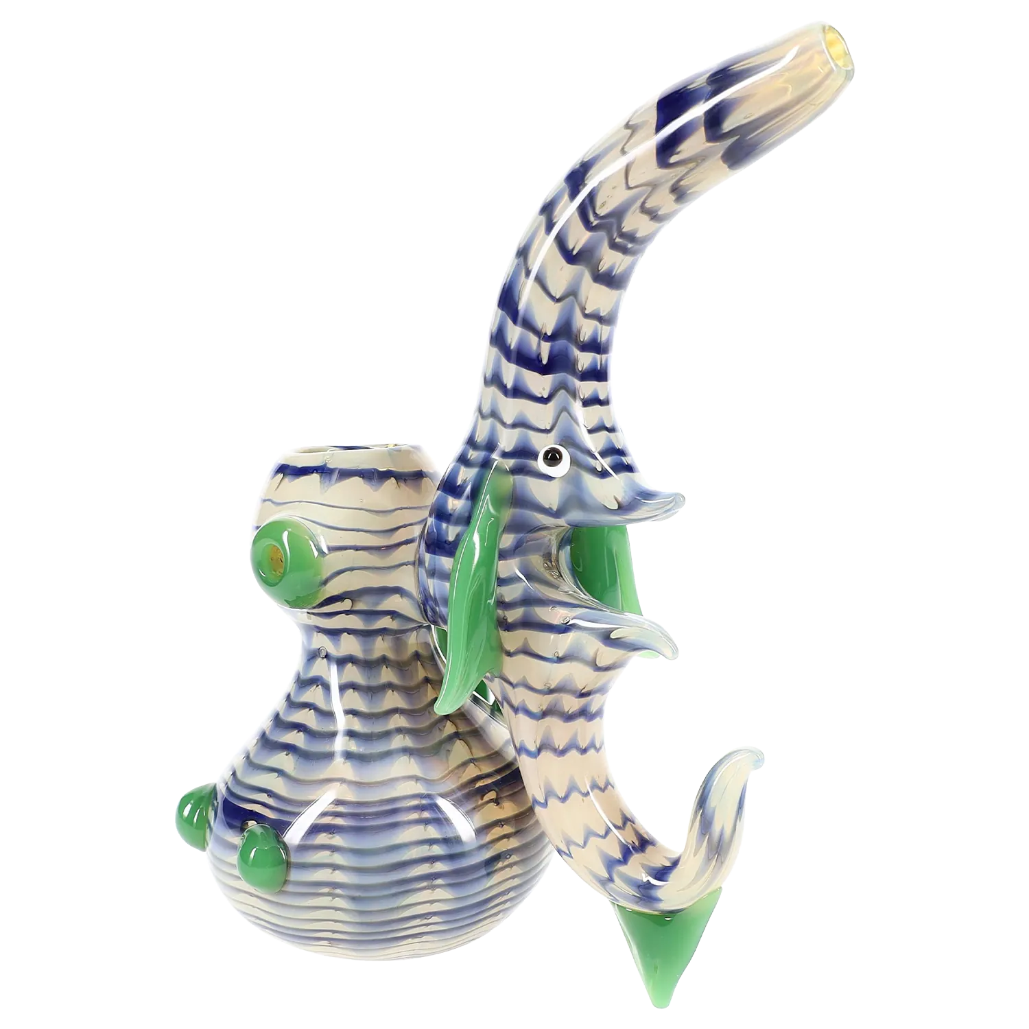 Primate Glass 6.5″ Spiky Color-Changing Sherlock Bubbler