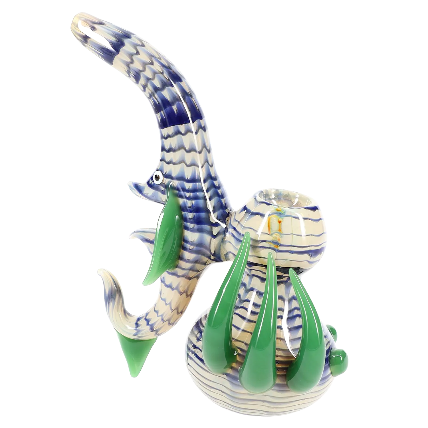 Primate Glass 6.5″ Spiky Color-Changing Sherlock Bubbler