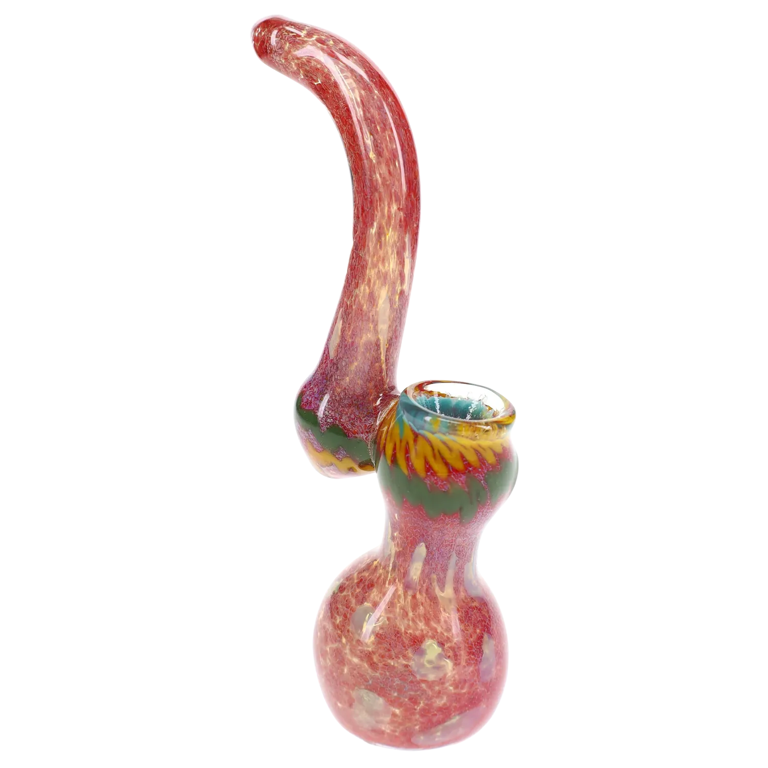 Primate Glass Silver Fumed Frit Sherlock Bubbler “Frit Wizard” – 6½″ – Assorted Colors