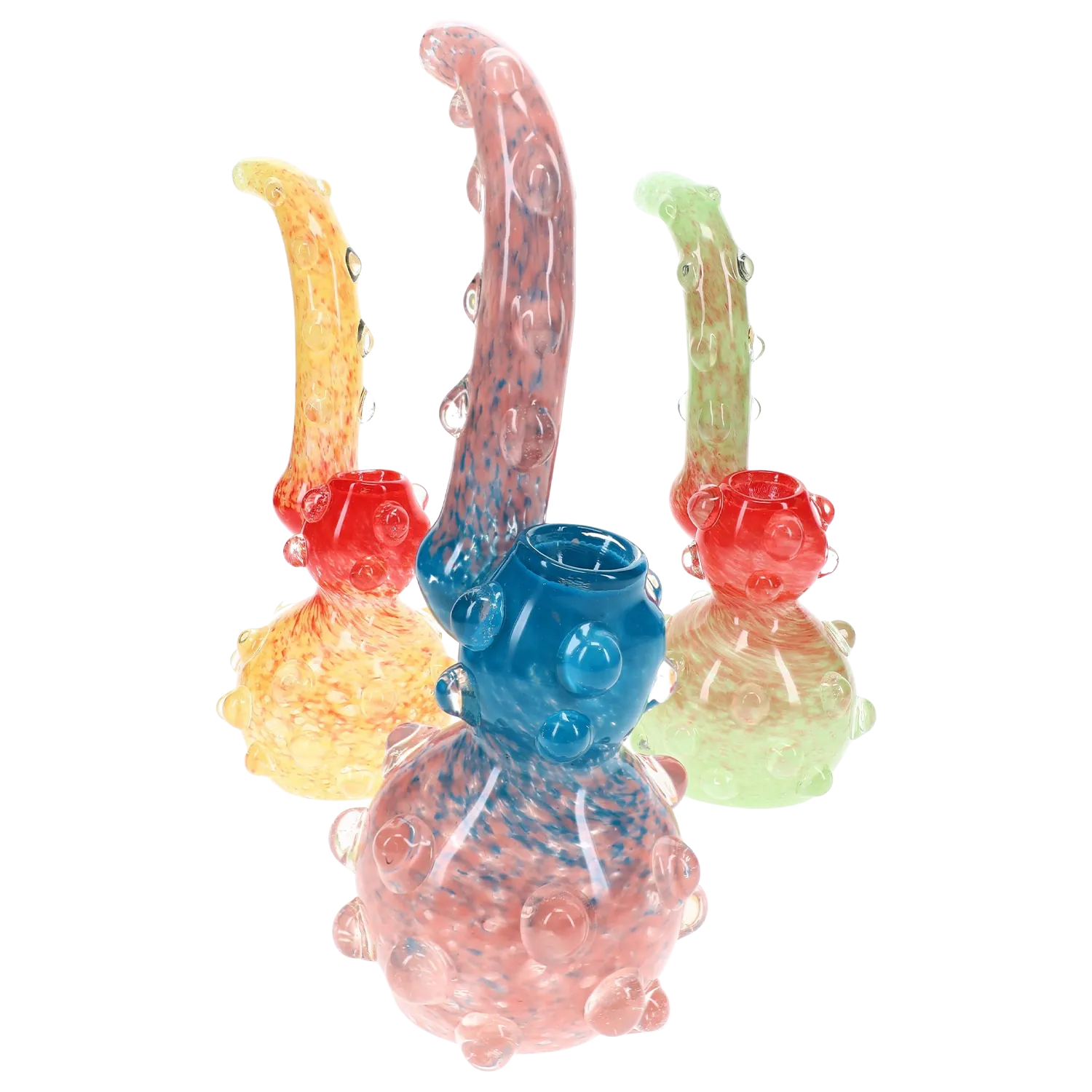 Primate Glass Thick Frit Sherlock Bubbler “Marble Maven” – 9″ – Assorted Colors