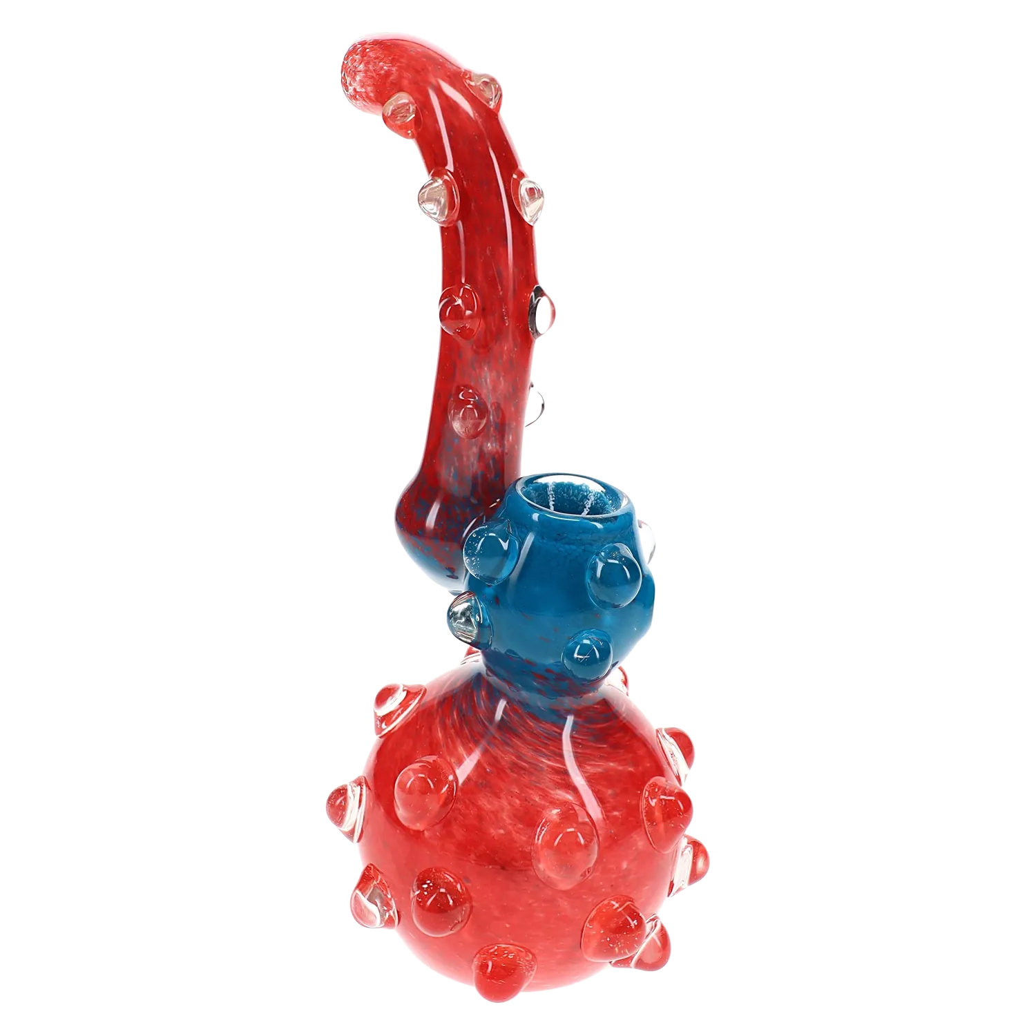 Primate Glass Thick Frit Sherlock Bubbler “Marble Maven” – 9″ – Assorted Colors