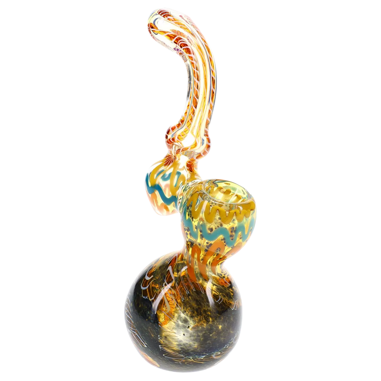 Primate Glass Silver Fumed Frit Sherlock Bubbler “Frit Wizard” – 7″ – Assorted Colors