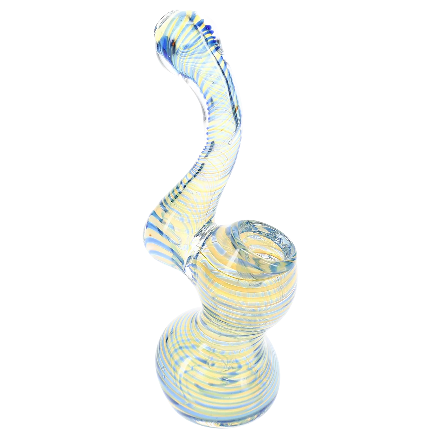 Primate Glass Color-Changing Spiral Sherlock Bubbler “Mini Wizard” – 5″ – Assorted Colors