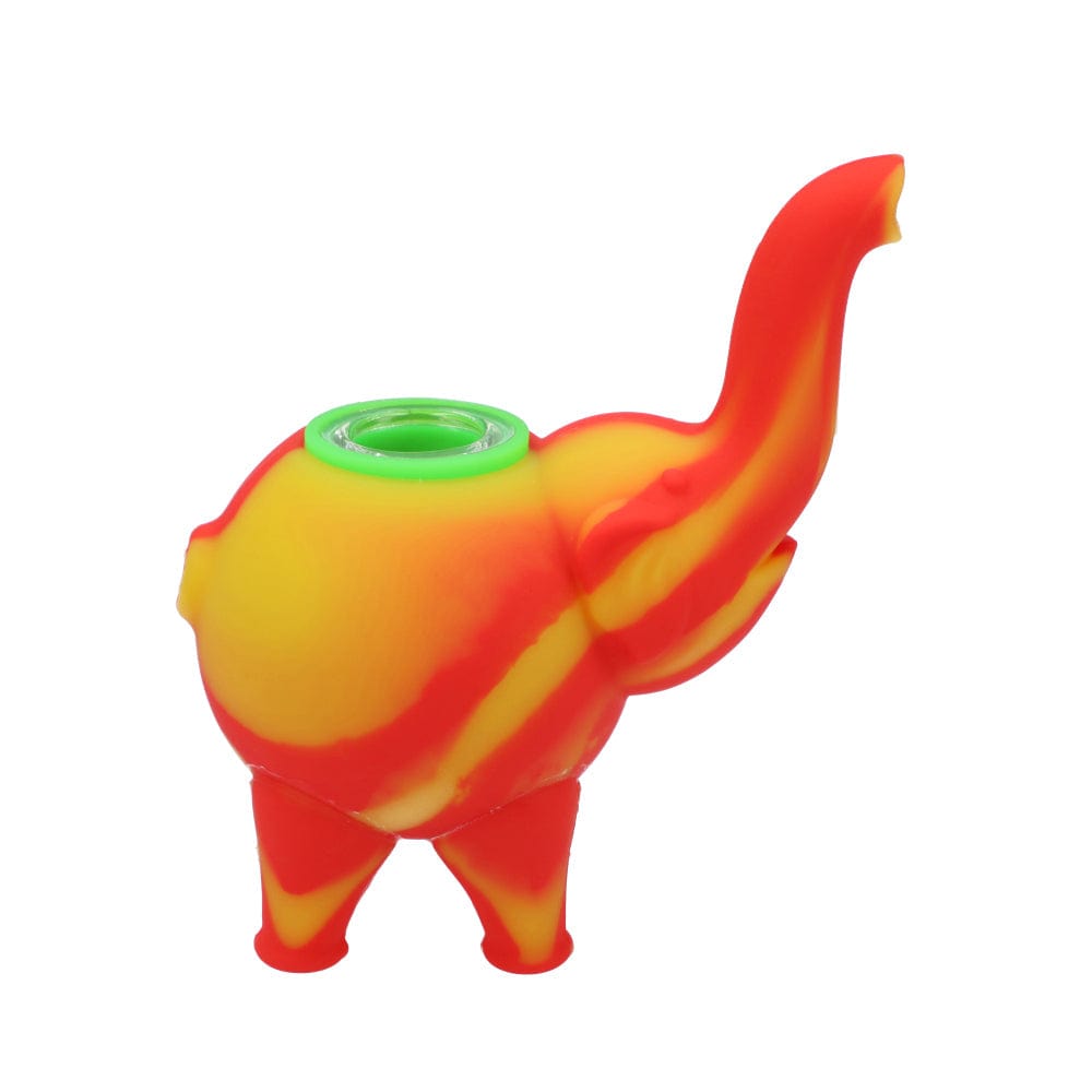 Daily High Club Bubbler Pink & Yellow Silicone Mini Elephant