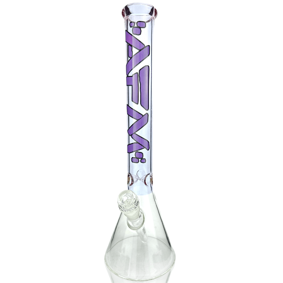AFM Smoke Bong See-Thur Purple 16" AFM Glass Extraterrestrial Colored Glass Beaker Bong