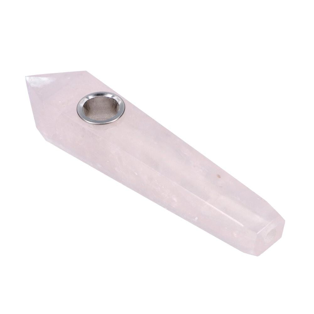 Daily High Club Hand Pipe Rose Quartz Crystal Pipe