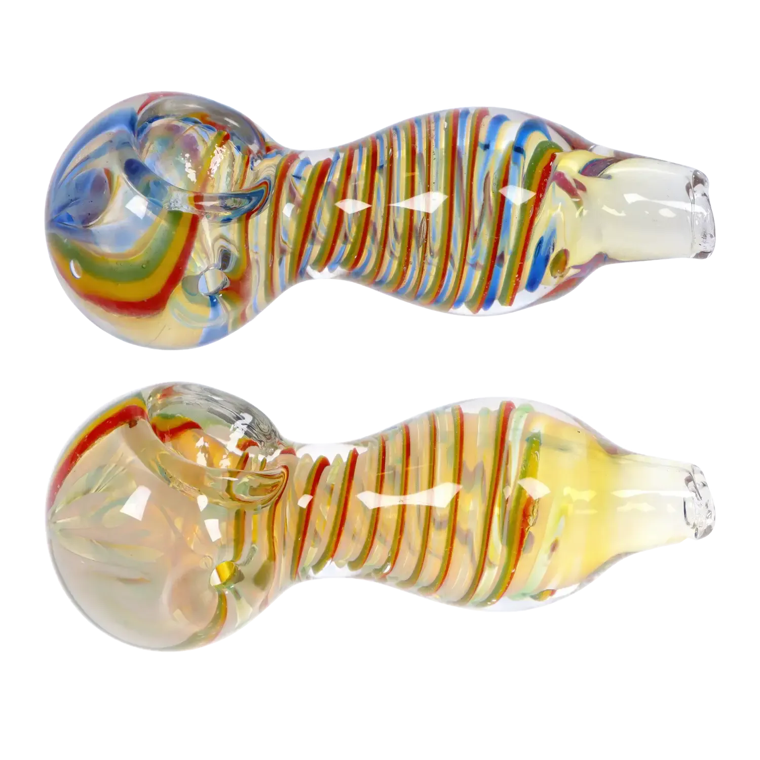 DHC Twisting Stripe Spoon Pipe - 2.5 in.