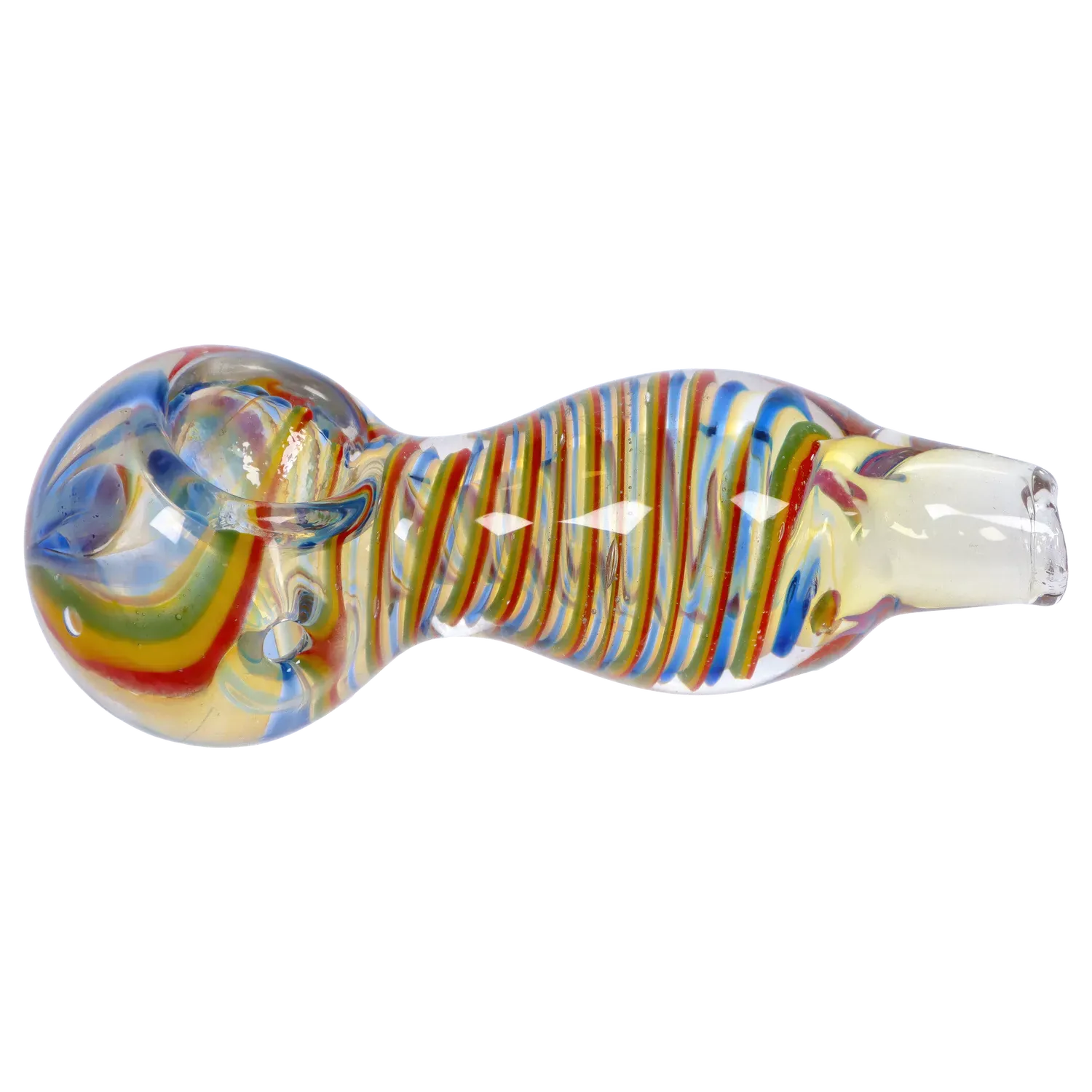 DHC Twisting Stripe Spoon Pipe - 2.5 in.