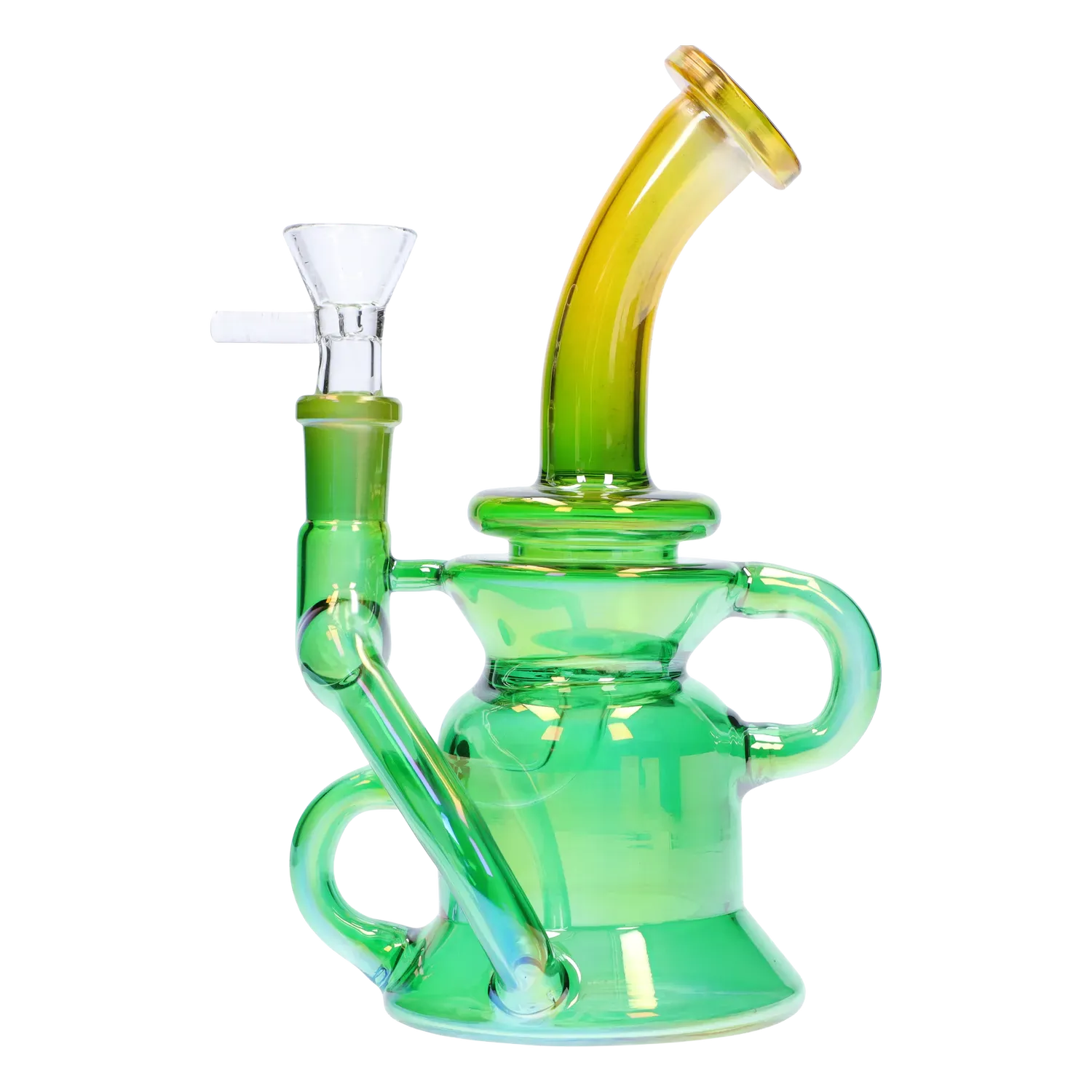 DHC Bright Electroplated Recycler Bong - 8 in.