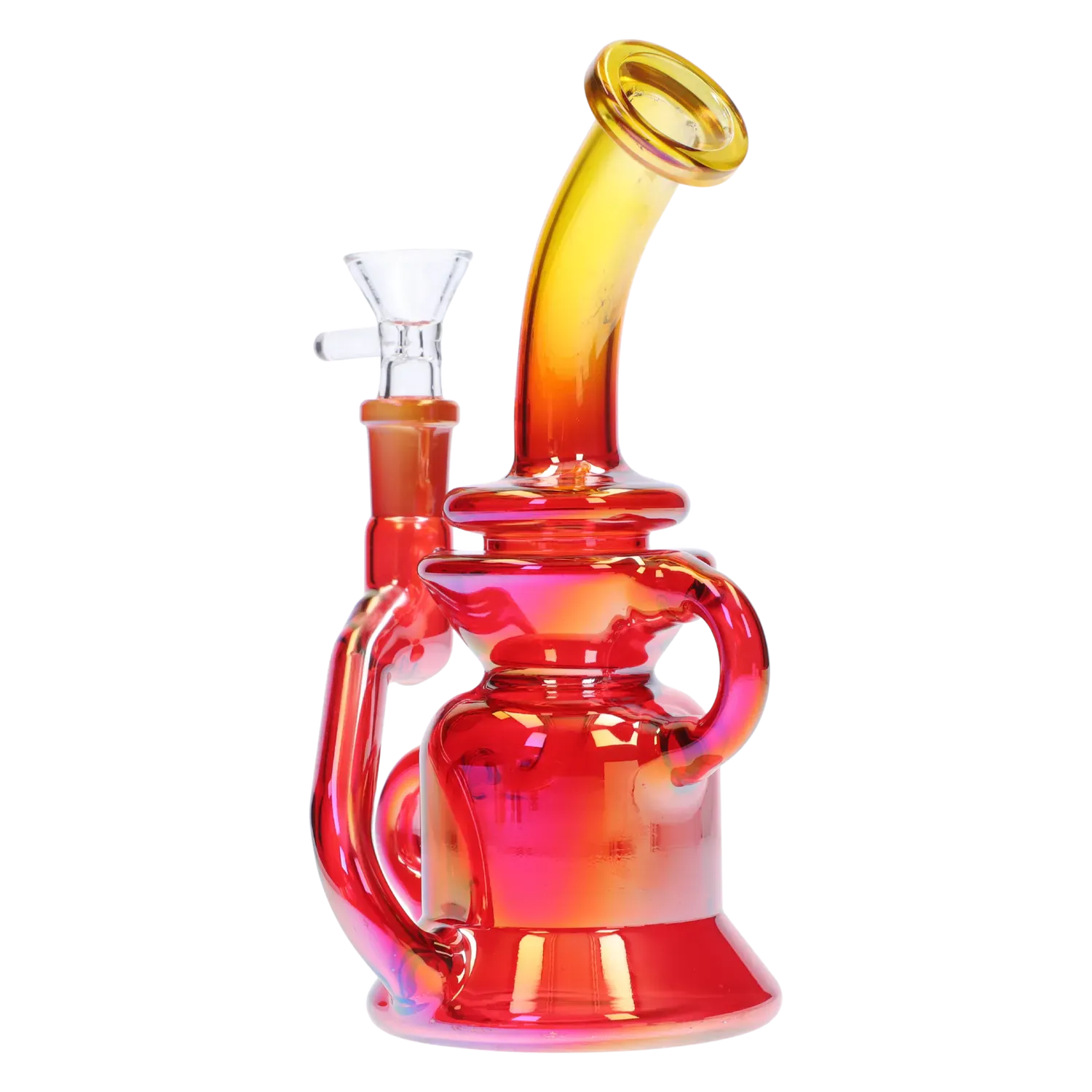 DHC Bright Electroplated Recycler Bong - 8 in.