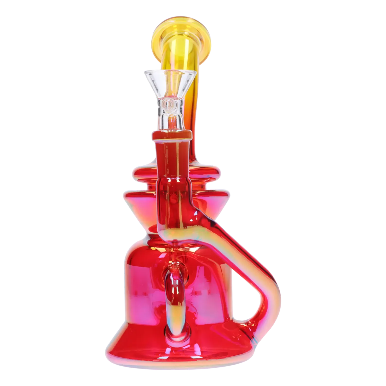 DHC Bright Electroplated Recycler Bong - 8 in.