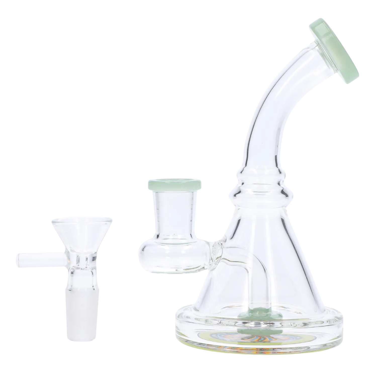 DHC Bent Neck Reversable Bottom with Perc Bong
