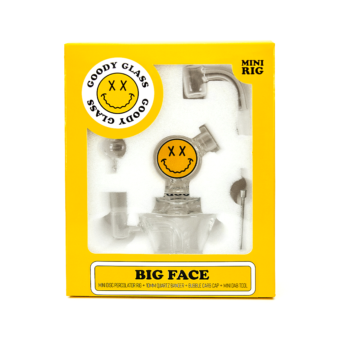 Goody Glass Waterpipes & Rigs Big Face Mini Rig 4-Piece Kit