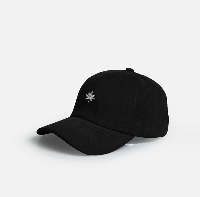 Cloud 8 Smoke Accessory Apparel Black Cannabis Leaf Adjustable Dad Hat