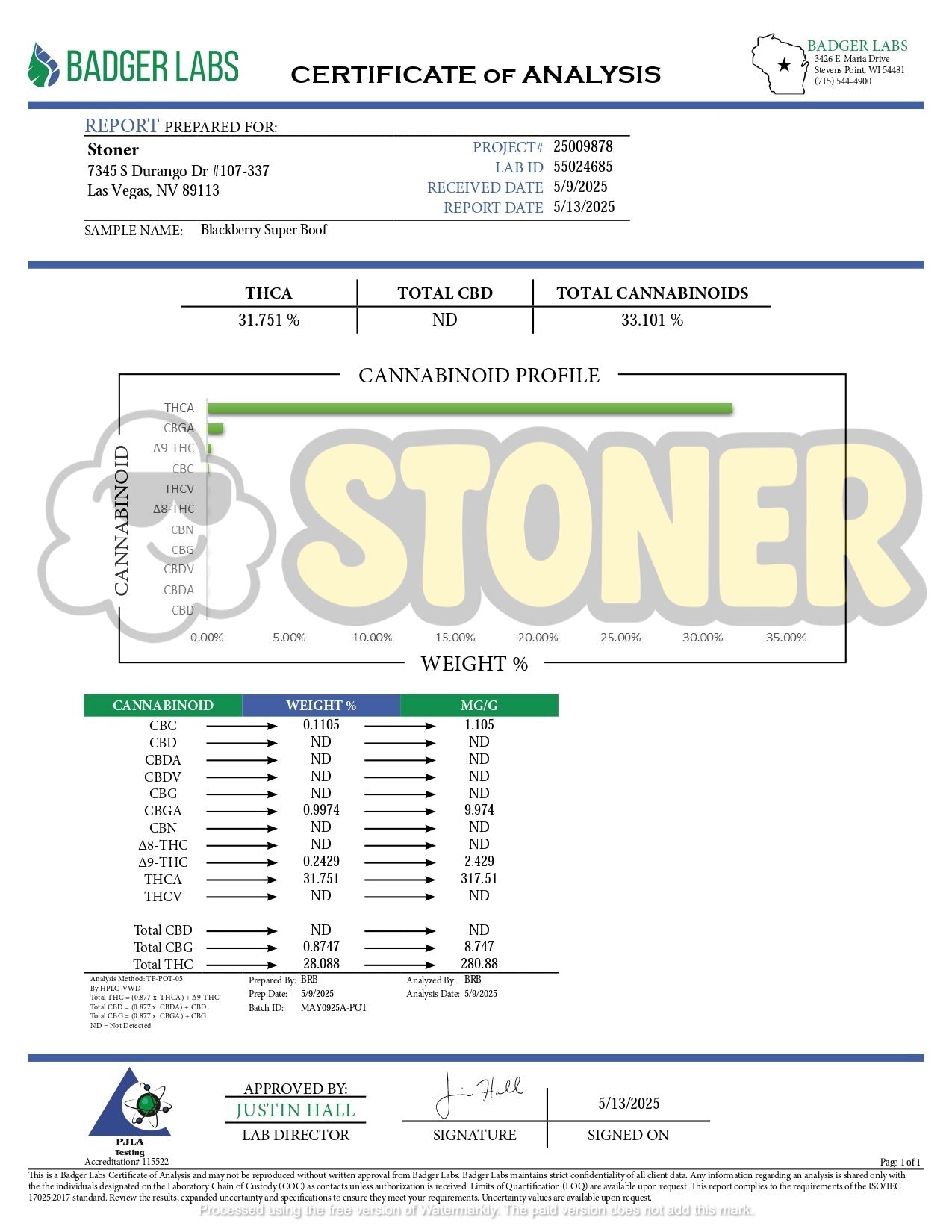 Blackberry Super Boof THCA Flower - Stoner Exotic