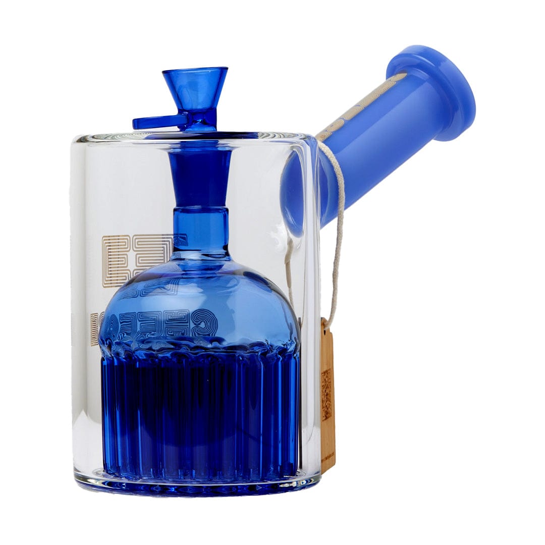 Cheech Glass Bong Blue 7.5" Pack A Punch Water Pipe Gravity Pipe