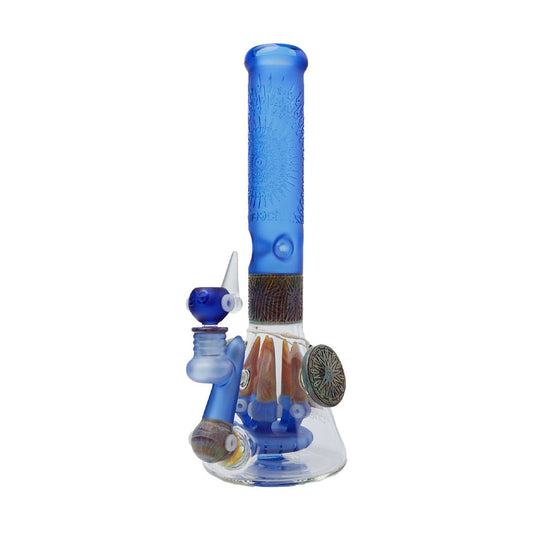 Cheech Glass Bong Blue 14.5" You Can See Me Water Pipe