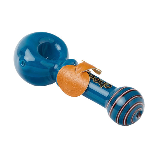 Cheech Glass Hand Pipe Blue 4.5" Solid Until The End Hand Pipe