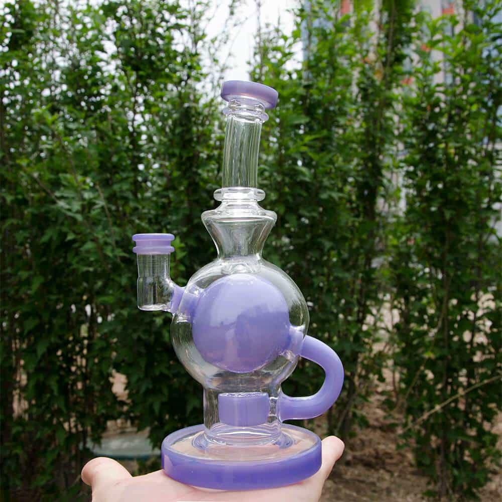 Calibear Dab Rig Milky Purple / 8 inch COLORED BALL RIG