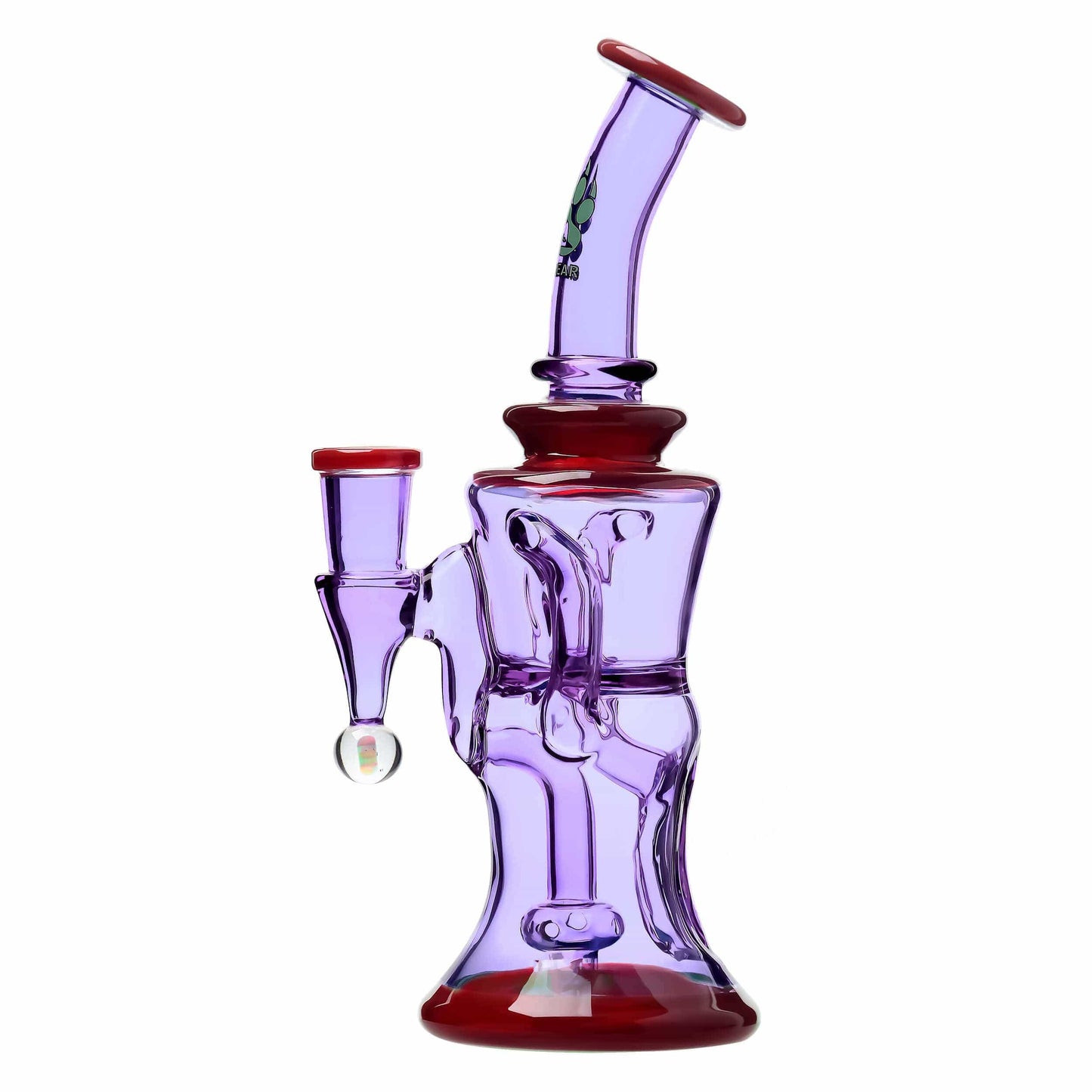 Calibear Dab Rig Purple+red COLORED OPAL SHOWERHEAD RECYCLER