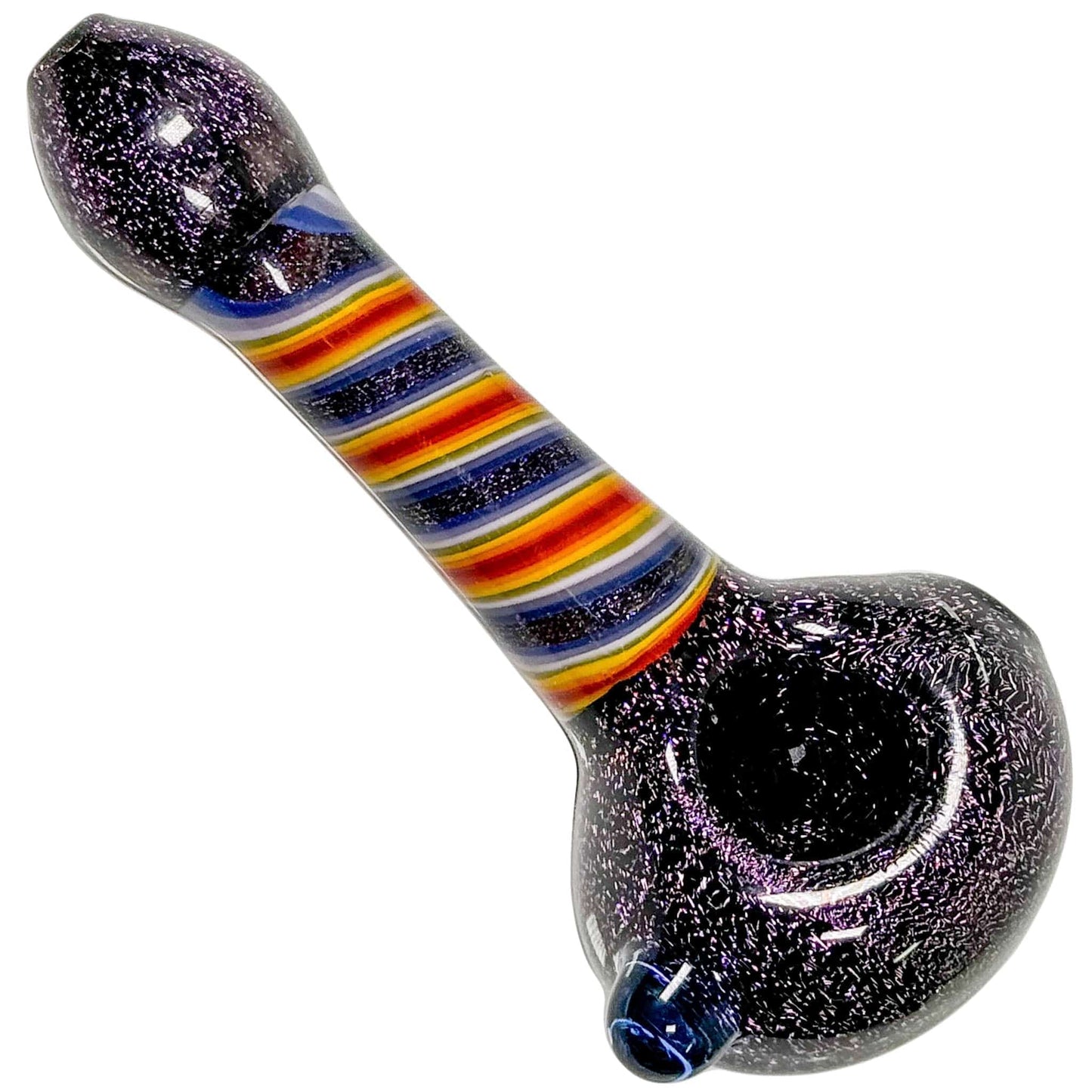 Crush Hand Pipe Purple Eye Candy Dichroic Glass Hand Pipe