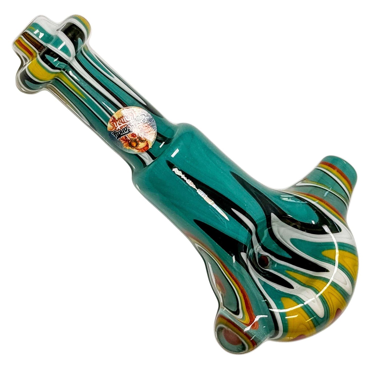 Crush Hand Pipe Teal Colorful Crayon Hand Pipe 4.5"