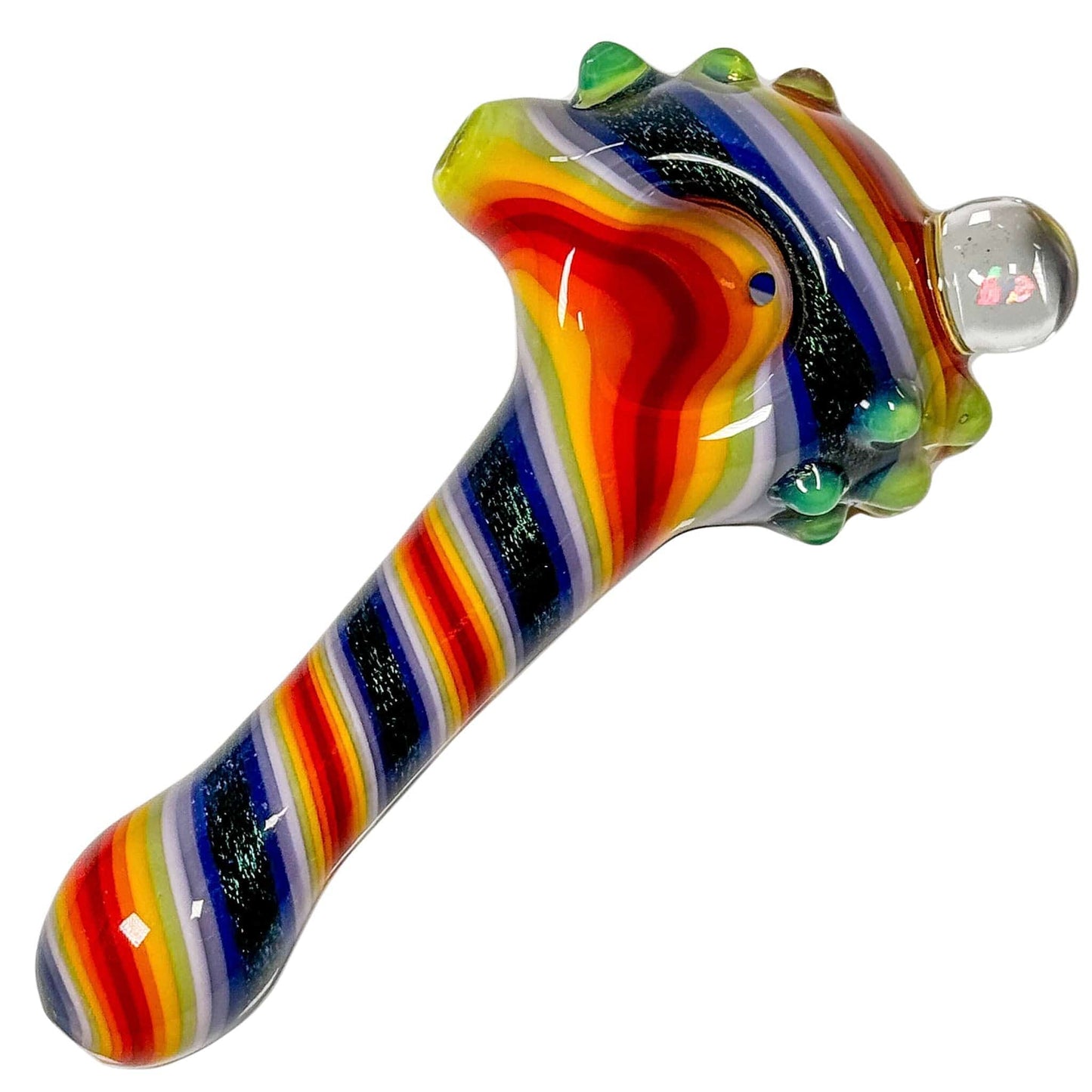 Crush Hand Pipe Slime Eye Candy Opal & Dichro Spiral Hand Pipe