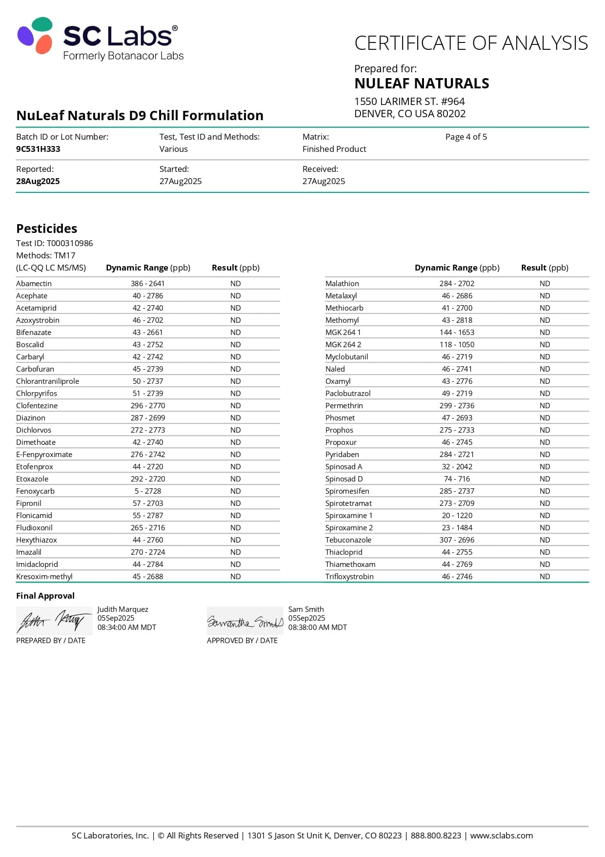 NuLeaf Naturals Unwind THC Oil