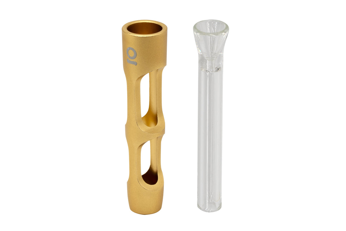 ONGROK Aluminum and Glass Chillum Pipe