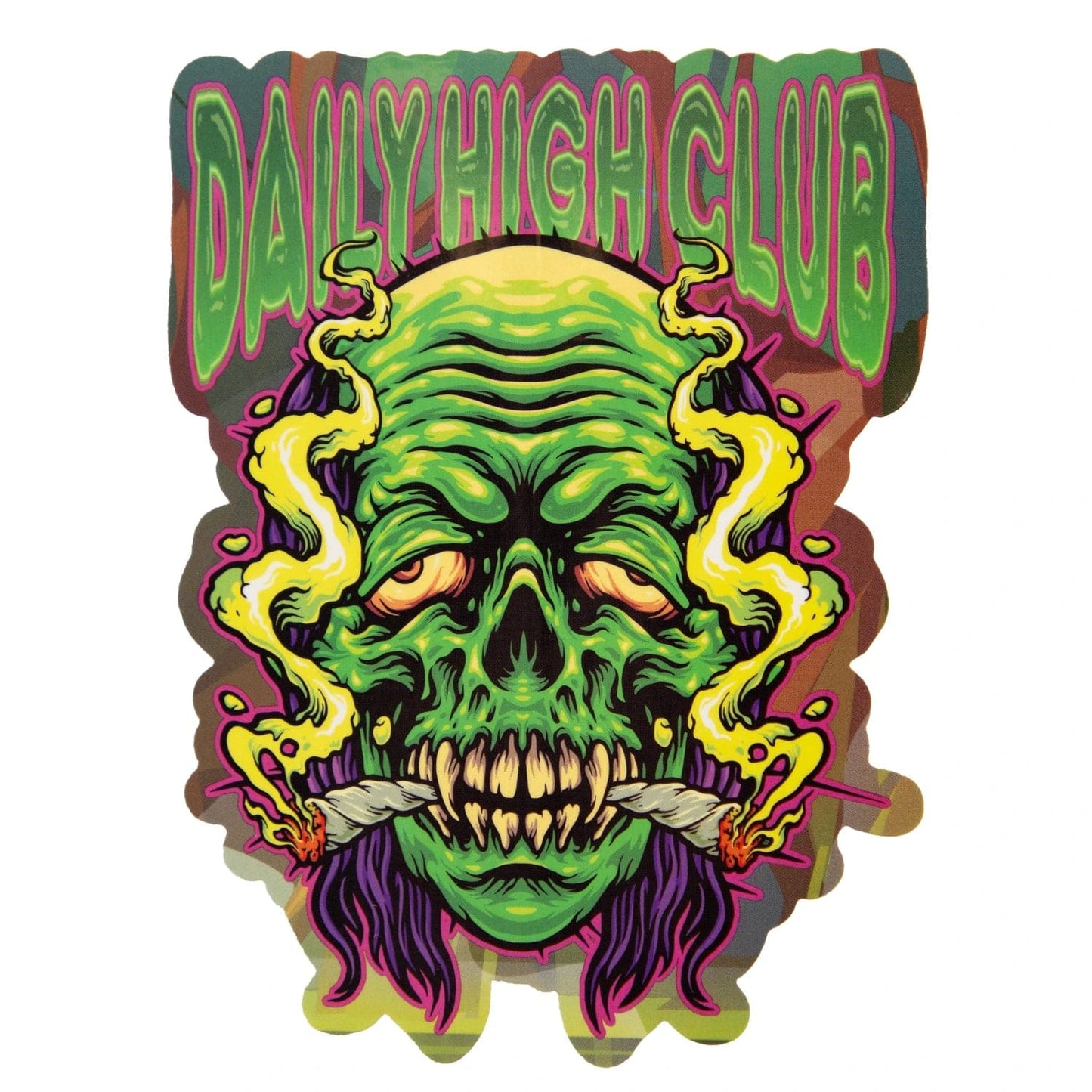 Daily High Club stoner zombie sticker