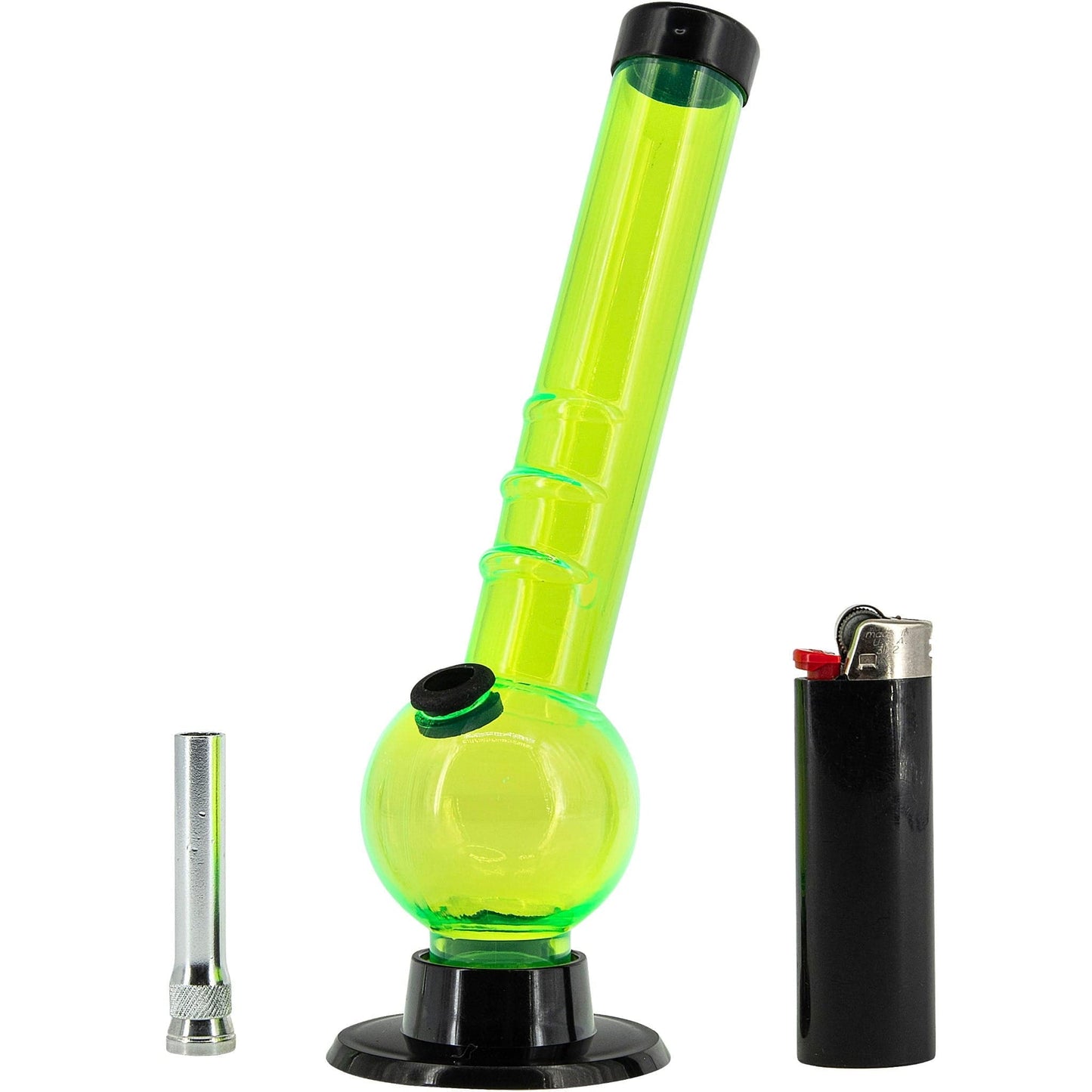 JM Enterprises Bongs 8" Acrylic Angled Neck Bubble Bong