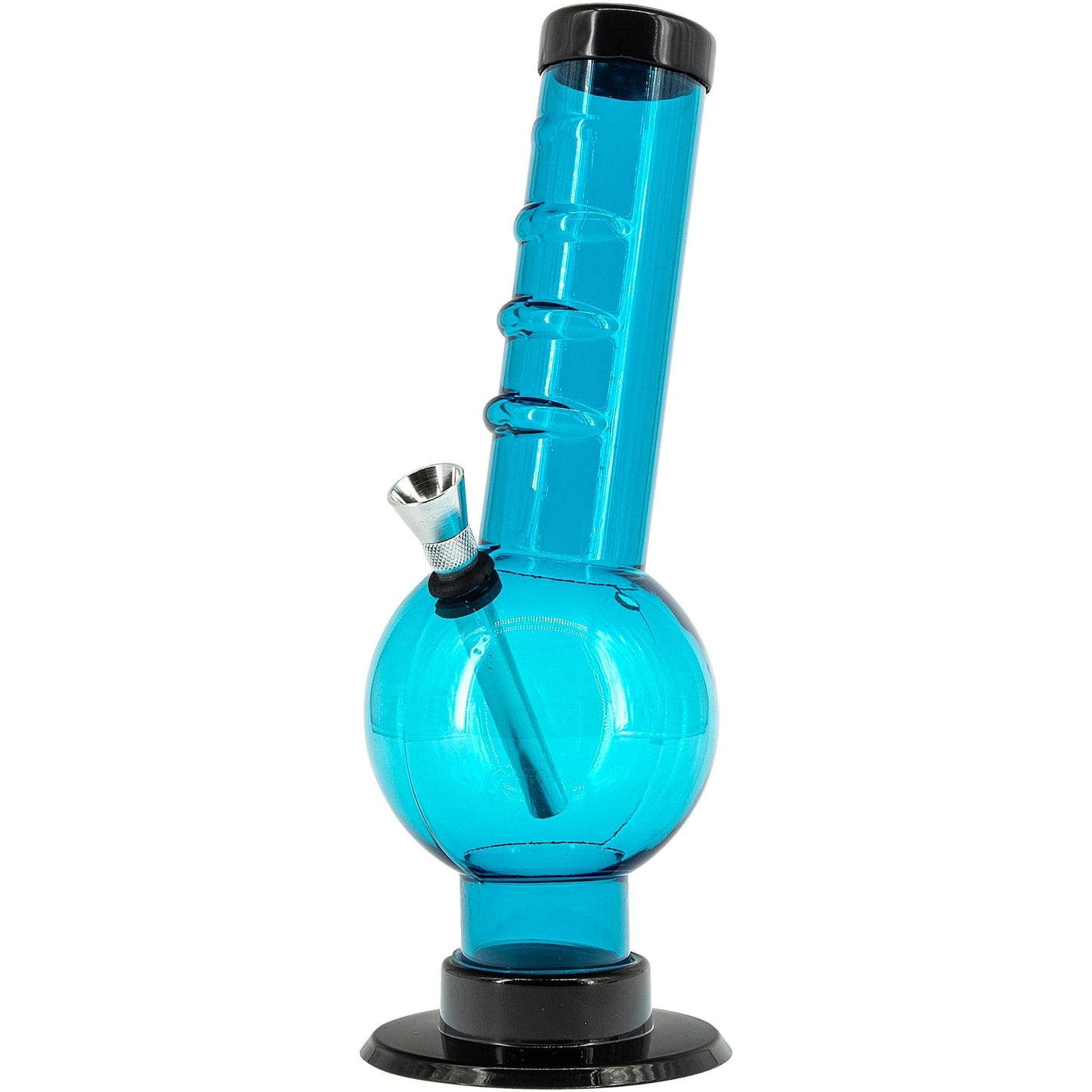 JM Enterprises Bong Acrylic Angled Neck Straight Tube Bubble Bong