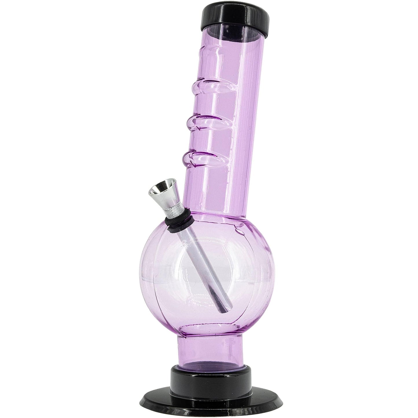 JM Enterprises Bong Acrylic Angled Neck Straight Tube Bubble Bong