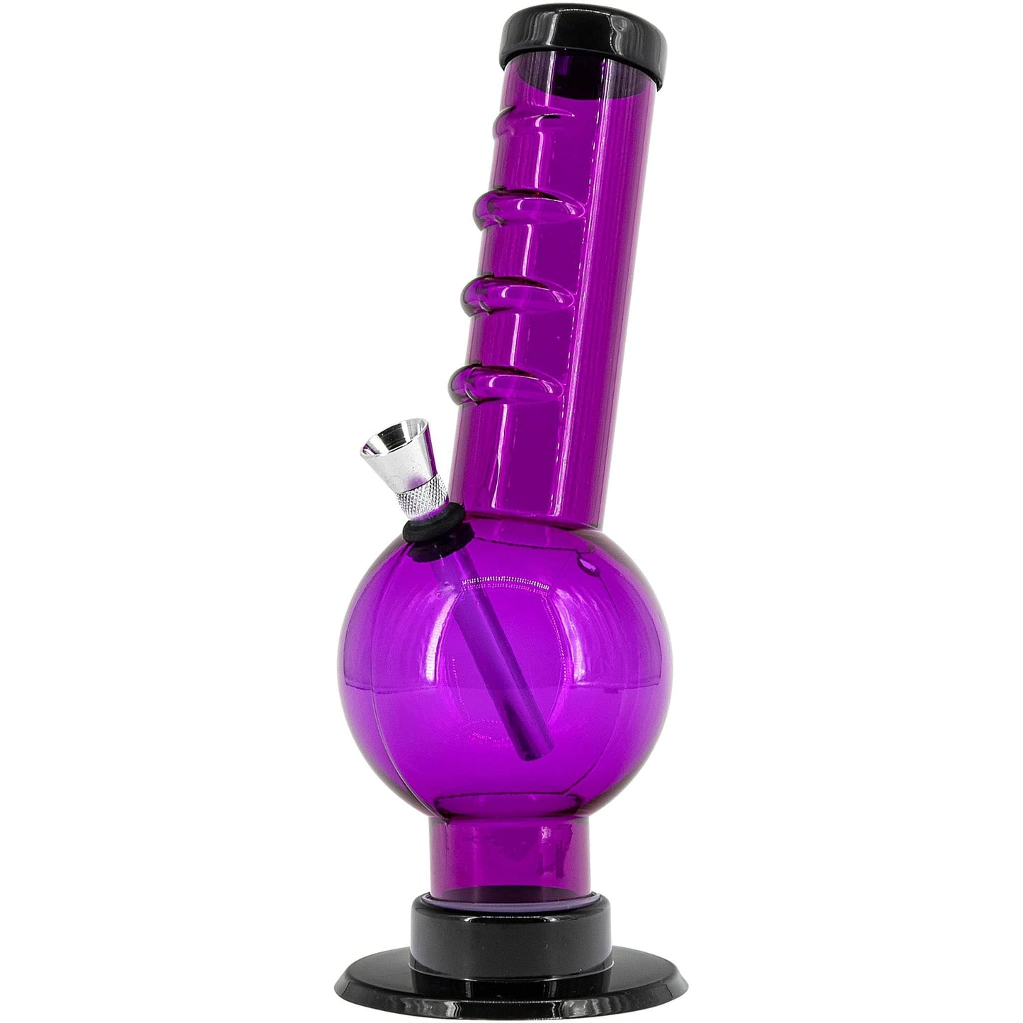 JM Enterprises Bong Acrylic Angled Neck Straight Tube Bubble Bong