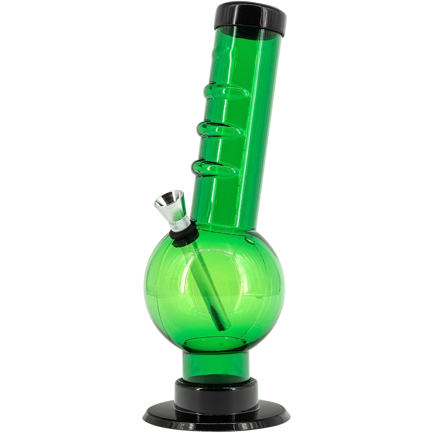 JM Enterprises Bong Acrylic Angled Neck Straight Tube Bubble Bong