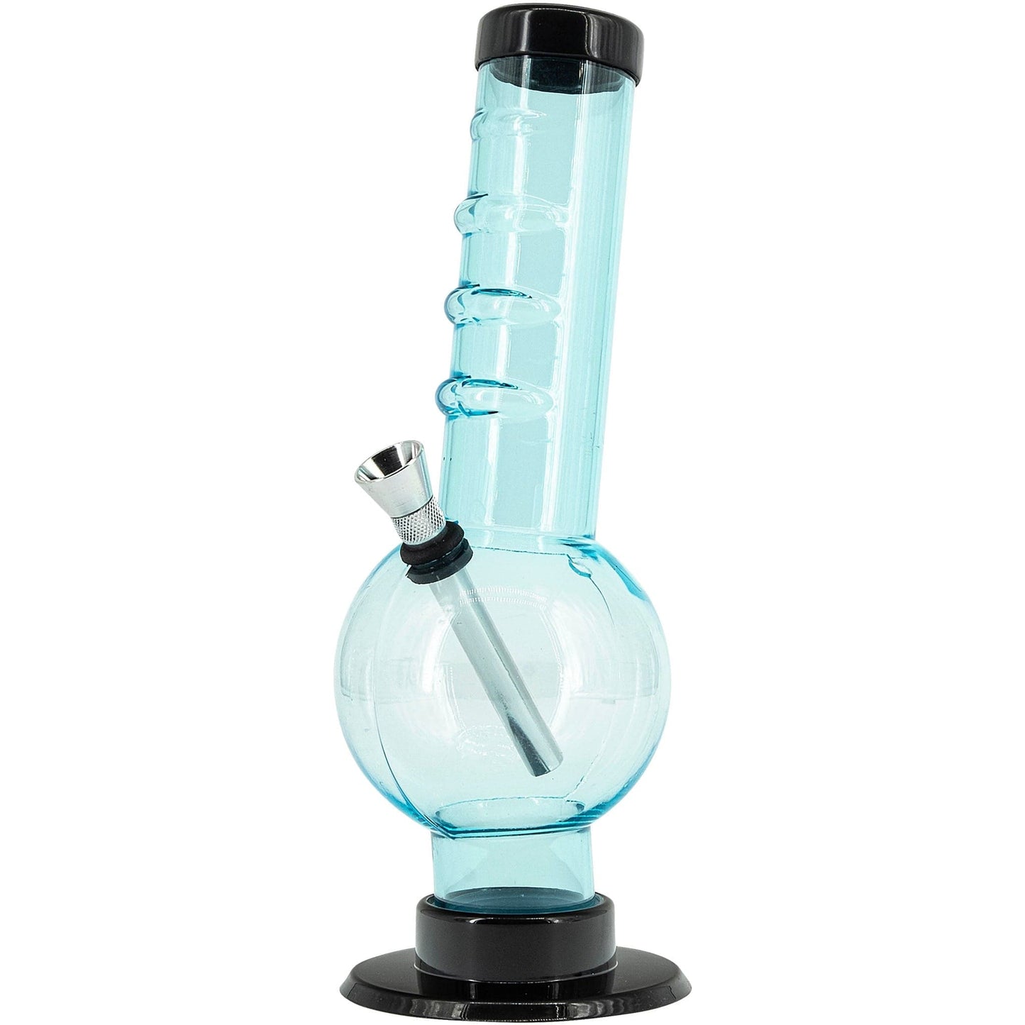 JM Enterprises Bong Acrylic Angled Neck Straight Tube Bubble Bong