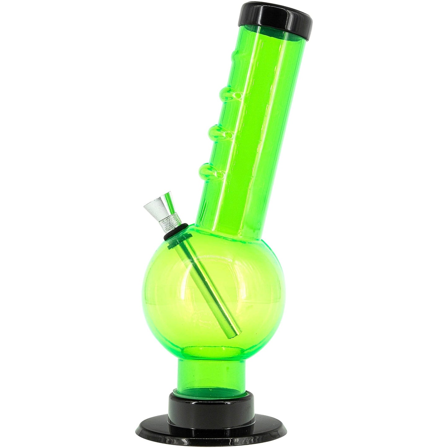 JM Enterprises Bong Acrylic Angled Neck Straight Tube Bubble Bong