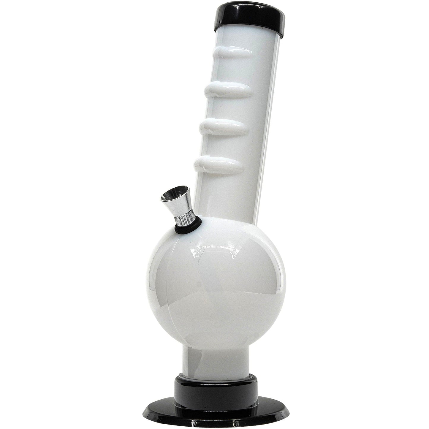 JM Enterprises Bong Acrylic Angled Neck Straight Tube Bubble Bong