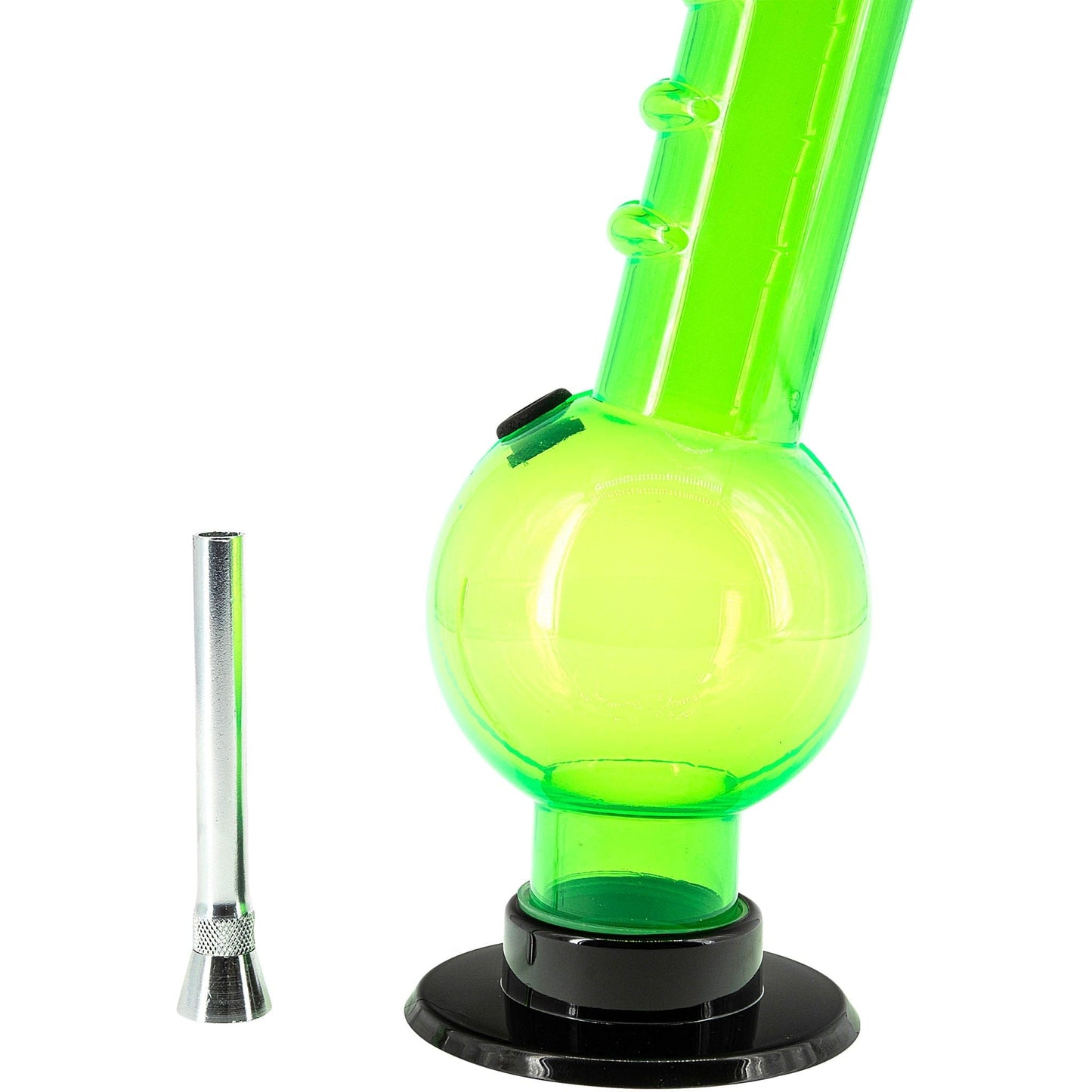 JM Enterprises Bong Acrylic Angled Neck Straight Tube Bubble Bong