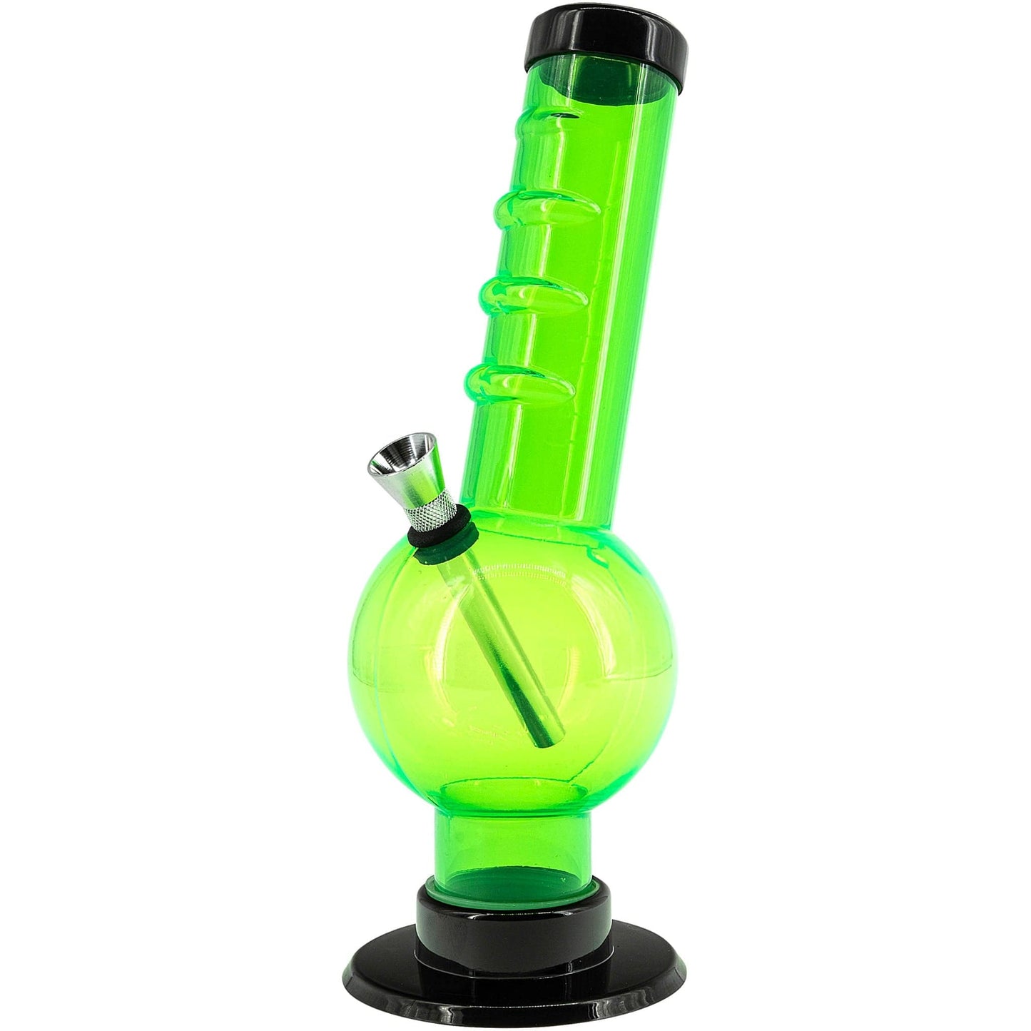 JM Enterprises Bong Acrylic Angled Neck Straight Tube Bubble Bong