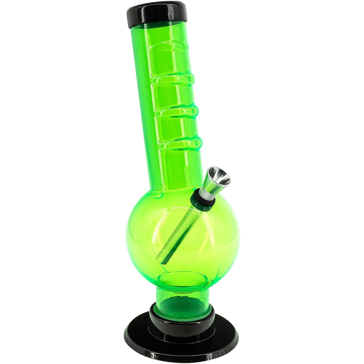 JM Enterprises Bong Acrylic Angled Neck Straight Tube Bubble Bong